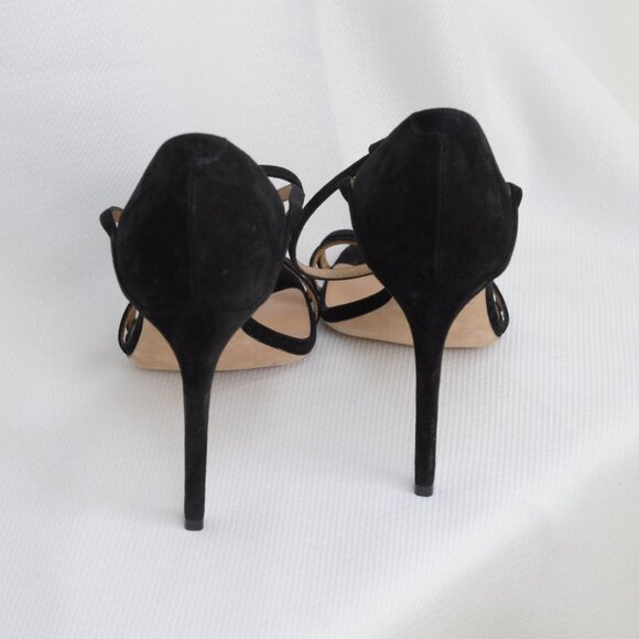NWOB Salvatore Ferragamo Ines X5 Black Suede Heels Sz 9 - Picture 5 of 9